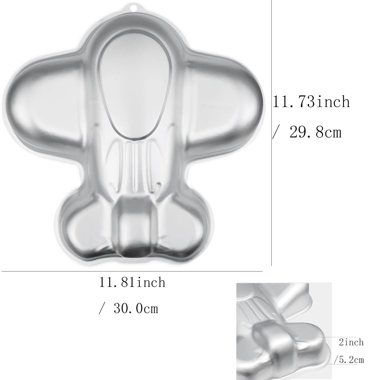 kefyixc airplane mould cake pan, aluminum cake pan for birthday、party and other occasions cake, dessert making, Silver.