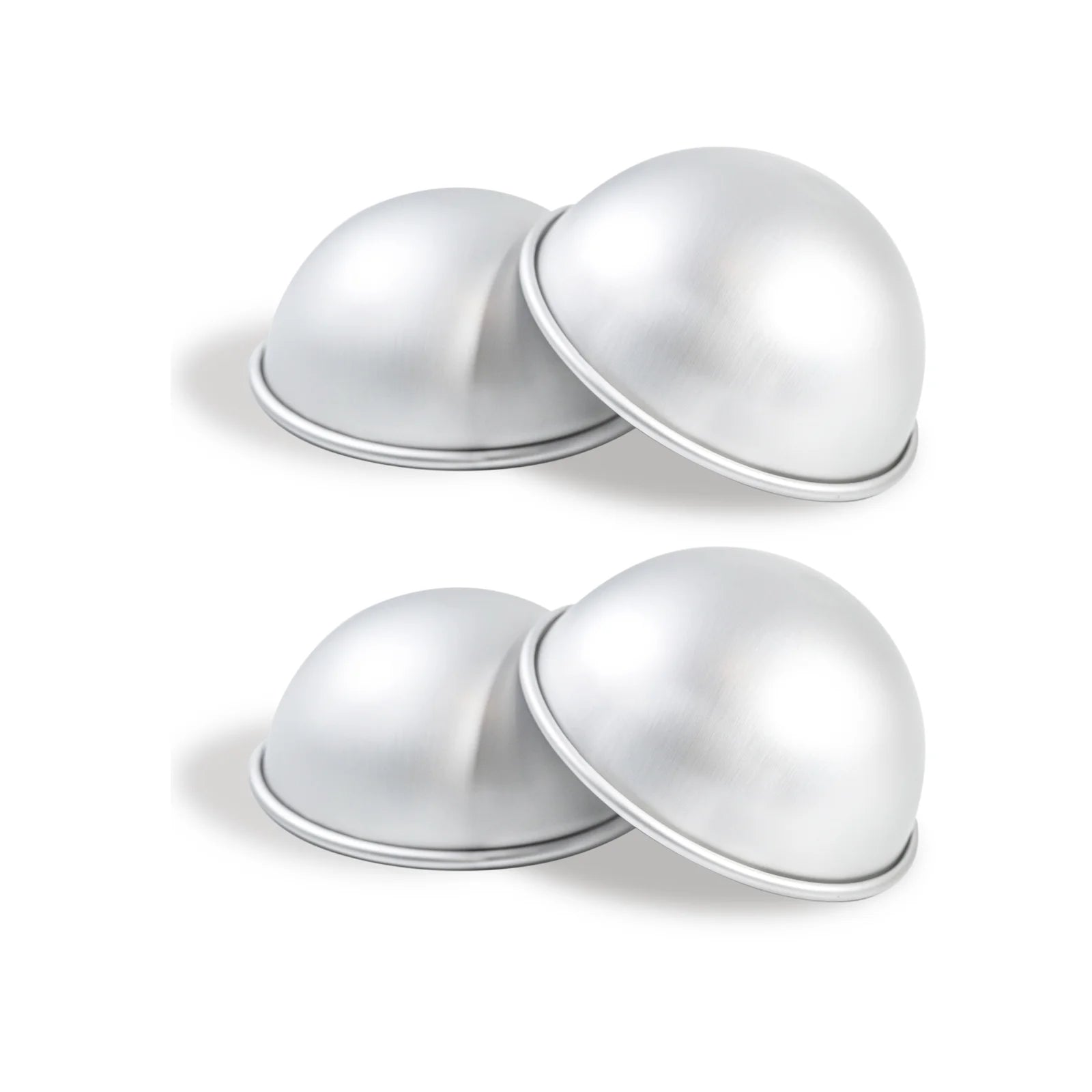 kefyixc small hemisphere 4 inch cake pans baking cake mold suitable for birthday parties,birthday cake pans , family gatherings, daily dessert making, parent-child interaction silver