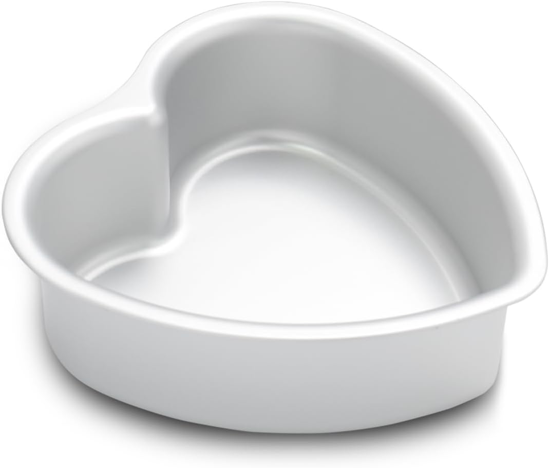 10 Inch Heart Shaped Cake Pan, Aluminum Heart Cake Mold, Heat-Resistant Baking Cake Pan for Wedding, Party, Family Occasions, Chocolate, Bread. (10 × 2 Inch)
