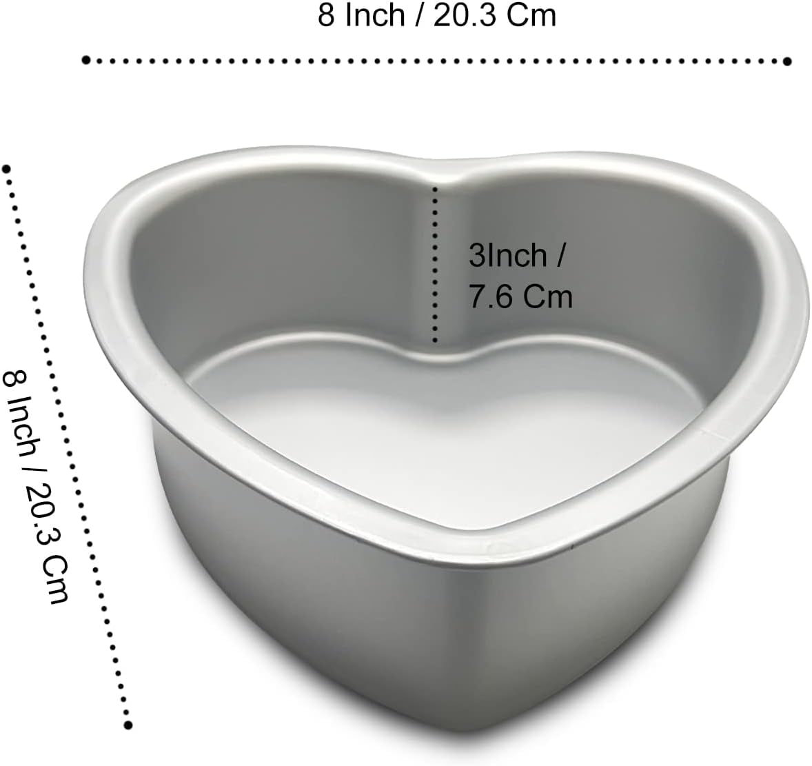 Heart-shaped cake pan, heart-shaped cake tin, birthday cake pans ,aluminum, 6-inch heart-shaped, 8-inch heart-shaped, for weddings, parties, family and other occasions cake (8 x 3 Inch)