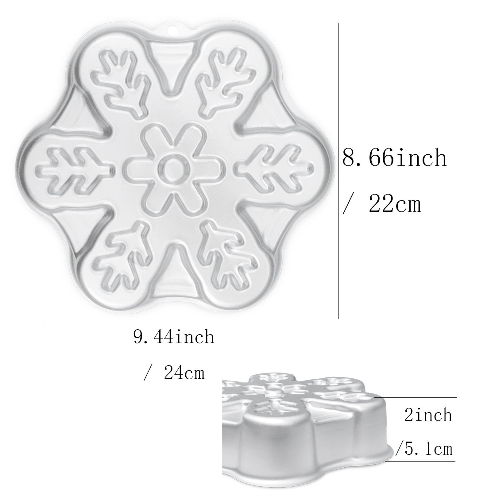 kefyixc snowflake shape cake baking pan aluminum alloy baking cake pans can be used for family gatherings, birthday cake pans