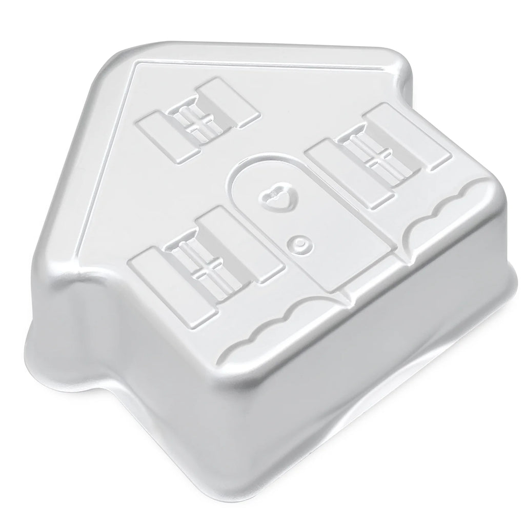 Kefyixc house shaped cake pan, aluminum cake pan for birthday、party and other occasions cake, dessert making, Silver.