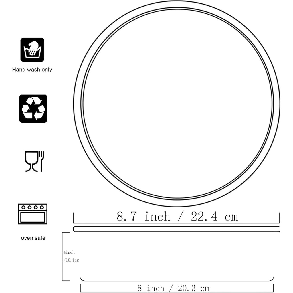 Kefyixc 8×4 round Cake Pans,Aluminum cake pans baing pan for birthday cake party (8×4 round Cake Pans)