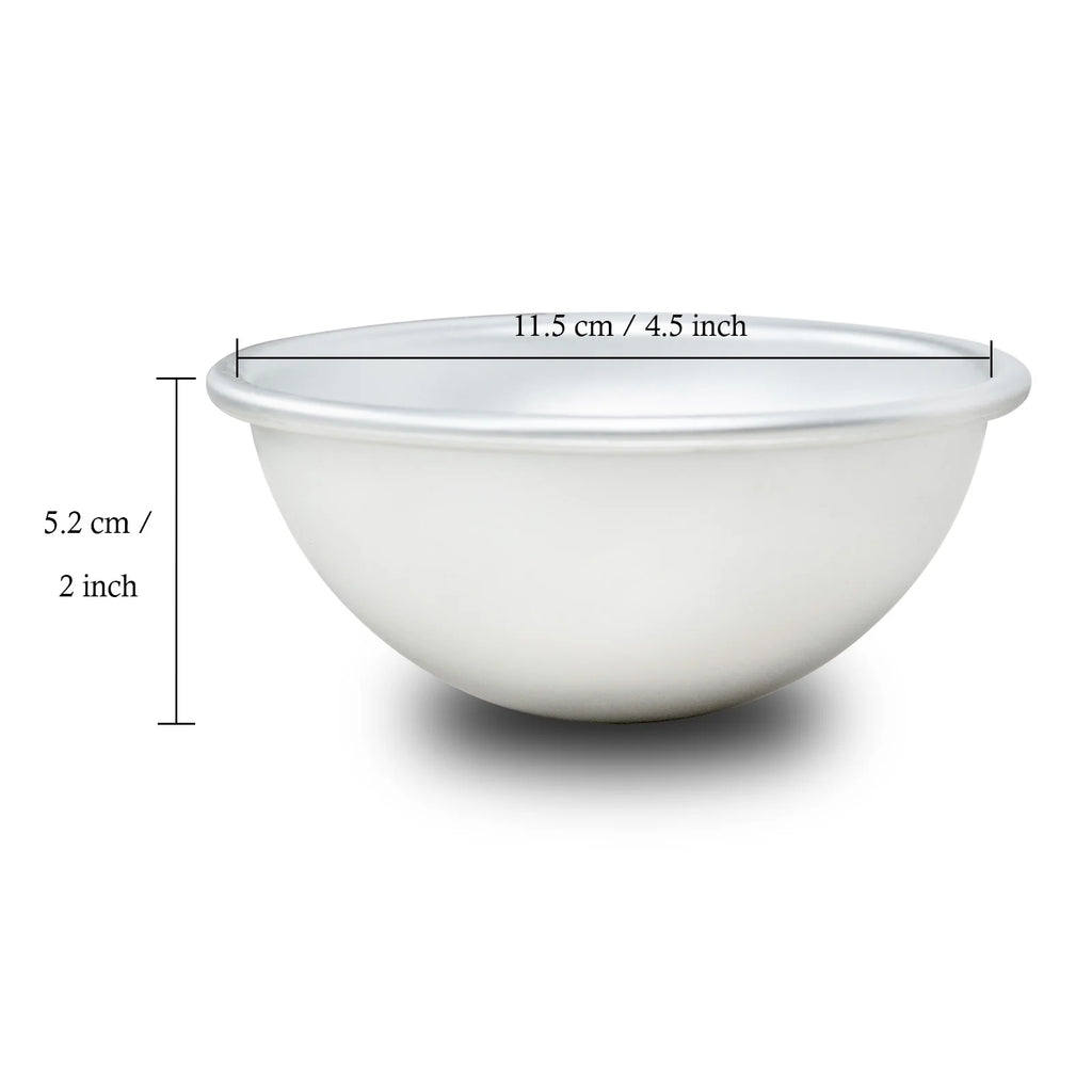 kefyixc small hemisphere 4 inch cake pans baking cake mold suitable for birthday parties,birthday cake pans , family gatherings, daily dessert making, parent-child interaction silver