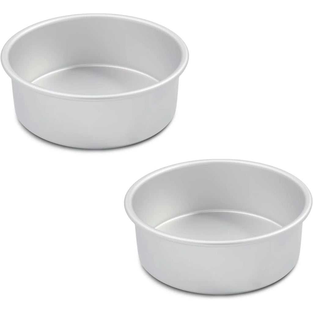 kefyixc7x3 inch round cake pans Set of 2,birthday cake pans, cheesecake, cakes more - durable aluminum molds for circle cake pan (7×3 round Cake Pan, Set of 2)